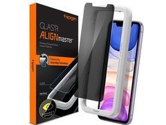 Spigen Align Master Privacy Glas.tR für Apple iPhone 11 / XR