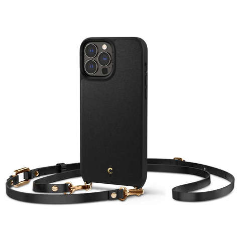 Spigen Cyrill Classic Charm Hülle mit Riemen für iPhone 13 Pro Schwarz