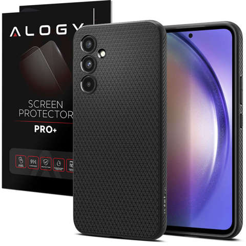 Spigen Liquid Air Phone Case Gepanzerte Hülle für Samsung Galaxy A54 5G Mattschwarzes Glas