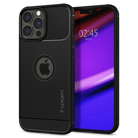 Spigen Rugged Armor Hülle für Apple iPhone 13 Pro Mattschwarz