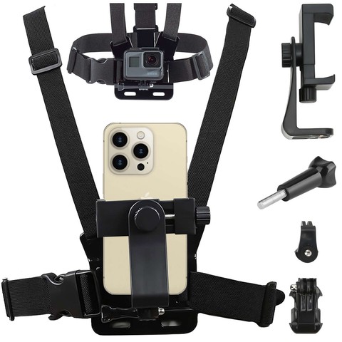 Sportgurt Alogy Chest Brusthalter für Kamera, GoPro-Kameras, Universaltelefon Schwarz