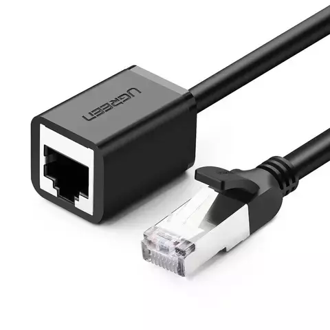 UGREEN Ethernet-Verlängerungskabel RJ45 Cat 6 FTP 1000 Mbit/s 3 m schwarz (NW112 11282)