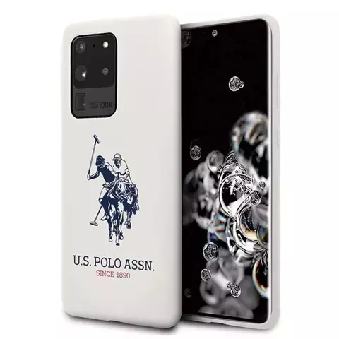 US Polo Silicone Collection Samsung Galaxy S20 Ultra Handyhülle weiß/weiß