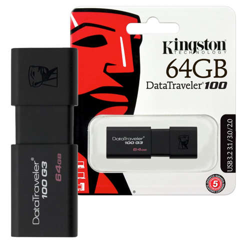 USB-Stick Kingston USB 3.0 Data Traveler 64GB DT100 G3 100MB/s