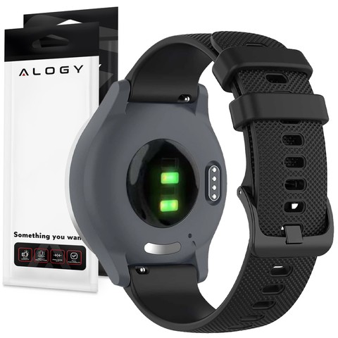 Universal Alogy Strap mit Schnalle für Smartwatch 18mm schwarz