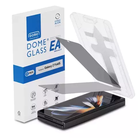 Whitestone EA Glass Privacy 2er-Pack gehärtetes Glas für Samsung Galaxy Z Fold 5 Clear