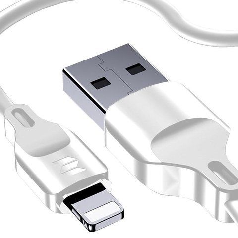 1m Rock Space Z12 Kabel für iPhone iPad iPod 2A weiß