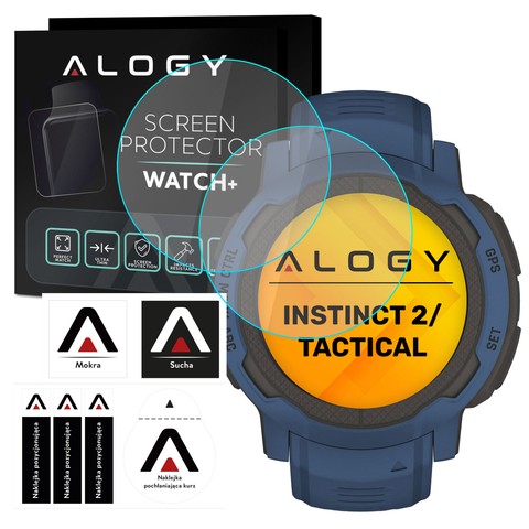 2x Alogy 9H Panzerglas für Garmin Instinct 2 / Tactical