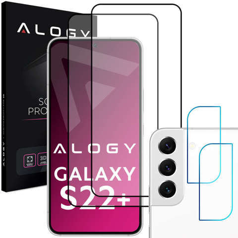 2x Alogy Glass Full Glue FC 2x Glas für Kameralinse für Samsung Galaxy S22 Plus