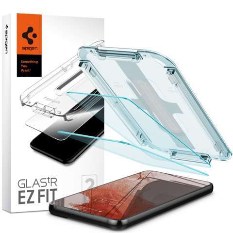 2x Tempered Glass Spigen Glas.TR "EZ FIT" für Samsung Galaxy S22