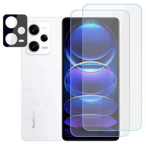 2x Tempered Glass Supreme Set Linsenglas für Xiaomi Redmi Note 12 Pro Clear