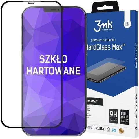 3mk HardGlass Max Glas für Apple iPhone 12/12 Pro 6.1 Schwarz