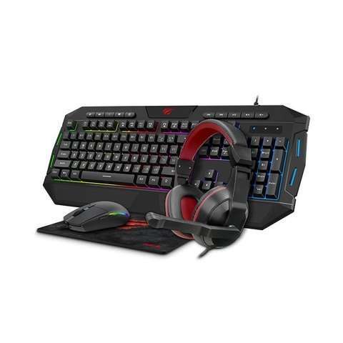 4in1 Havit GAMENOTE KB501CM Gaming Set Kopfhörer Tastatur Mauspad