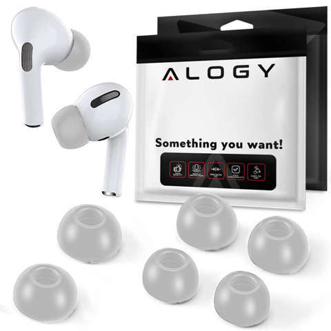 6x Alogy SML Memory Silikonhüllen für Apple AirPods Pro grau