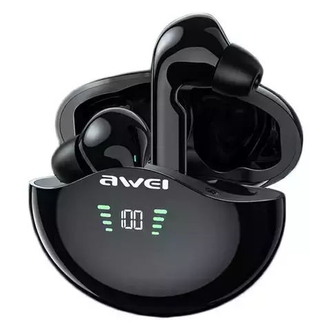 AWEI Bluetooth 5.3 Kopfhörer T12P TWS Dockingstation Schwarz