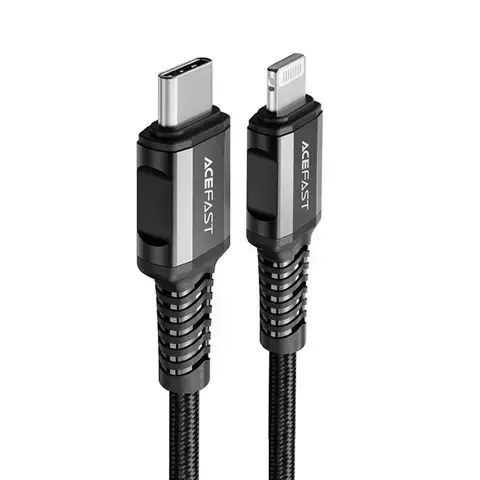 Acefast Kabel MFI USB Typ C - Lightning 1,2m, 30W, 3A schwarz (C1-01 schwarz)