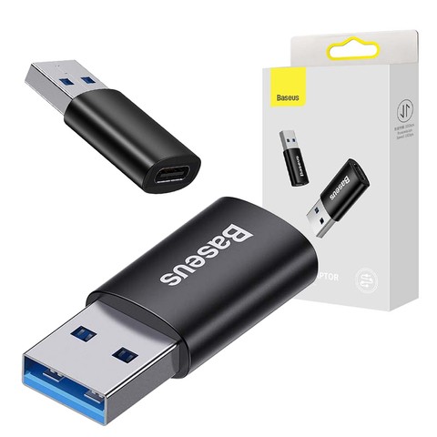 Adapter Baseus Ingenuity OTG USB 3.1 auf USB-C Typ C Adapter Schwarz