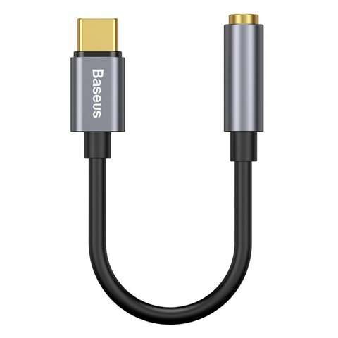 Adapter Baseus L54 USB-C Typ C auf Miniklinke 3,5 mm Audio Grau