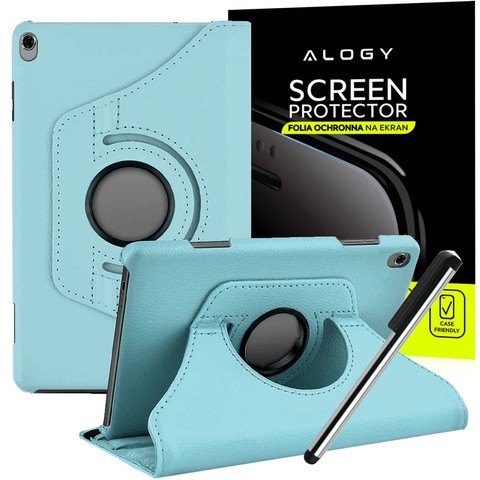Alogy 360 Rotary Flip Case für Lenovo Tab M10 10.1 TB-X505 TB-X605 F / L Blue Foil Stylus Pen
