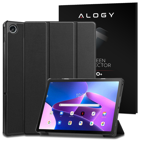 Alogy Book Cover Case für Lenovo M10 Plus 10.6" TB-125F / TB-128F Schwarzes Glas