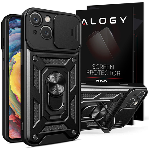 Alogy Camshield Stand Ring Case mit Kameraabdeckung für Apple iPhone 14 Glass