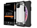 Alogy Hard Armor Hülle für Apple iPhone 11 Pro Max, silbernes Alogy Glas