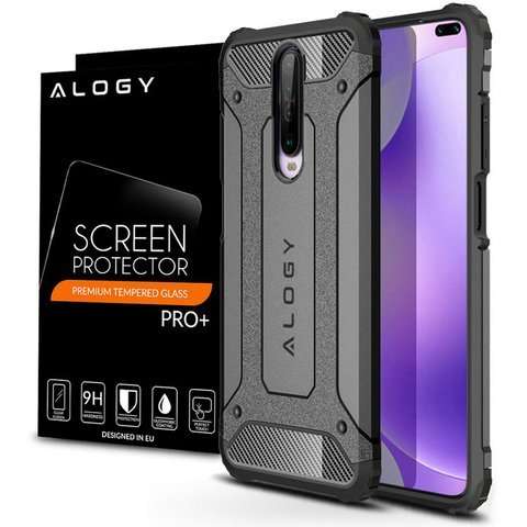 Alogy Hard Armor Hülle für Xiaomi Redmi K30 / Poco X2 graues Alogy Glas