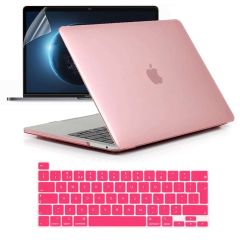 Alogy Hard Case Matt für Apple MacBook Pro 13 M1 2021 Pink Folientastatur Overlay