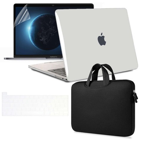 Alogy Hard Case für Apple MacBook Pro 13 M1 2021 Transparente Tastatur-Overlay-Tasche aus Neopren