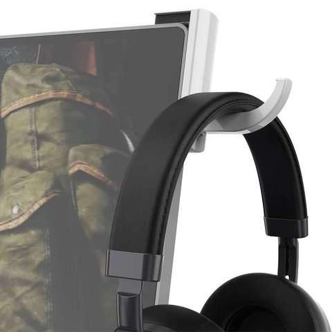 Alogy Headphone Hanger Aufhängerhalter für Monitor/Schreibtisch Weiß