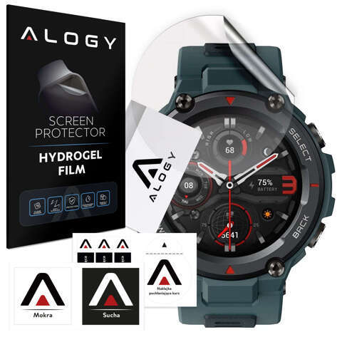 Alogy Hydrogel-Schutzfolie für Smartwatch für Xiaomi Amazfit T-rex Pro