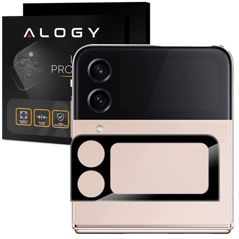 Alogy Lens Protector PRO Kameraschutz aus Metall für Samsung Galaxy Z Flip 4 Schwarz