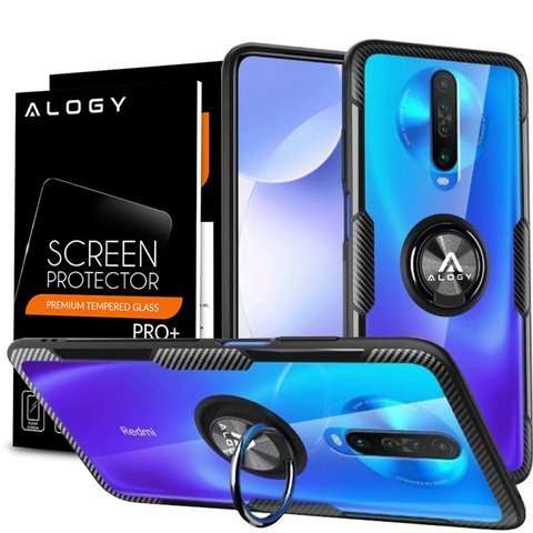 Alogy Ring Holder Clear Armor Case für Xiaomi Redmi K30 / Poco X2 Black Alogy Glass