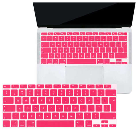 Alogy Schutzhülle Silikonhülle auf Tastatur für Apple Macbook Air 13 M1 2019-2020 Pink