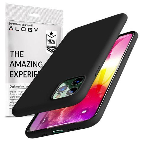 Alogy Slim Case Silikonhülle für Apple iPhone 11 Pro Max schwarz