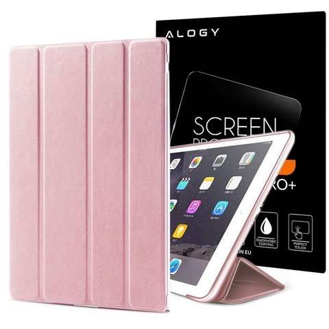 Alogy Smart Case Apple iPad 2 3 4 Silikon Rosa Glas