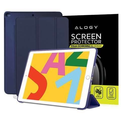 Alogy Smart Case Apple iPad Air 2 Silikon Marineblau Folie