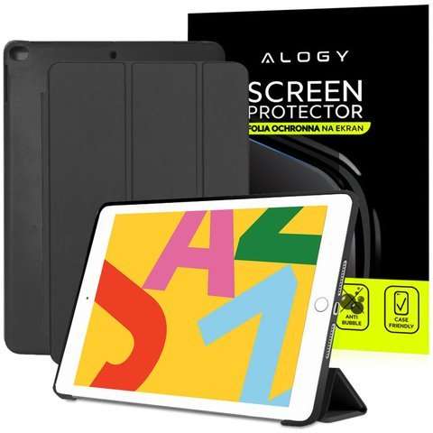 Alogy Smart Case Apple iPad Air 2 Silikon Schwarz Folie