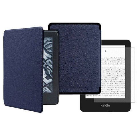 Alogy Smart Case für Kindle Paperwhite 4 2018/2019 marineblaues Glas