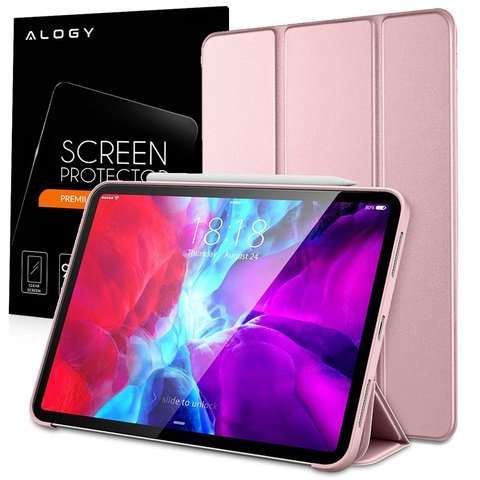 Alogy Smart Pencil Case für iPad Air 4 2020/5 2022 / iPad Pro 11 Rosa Glas