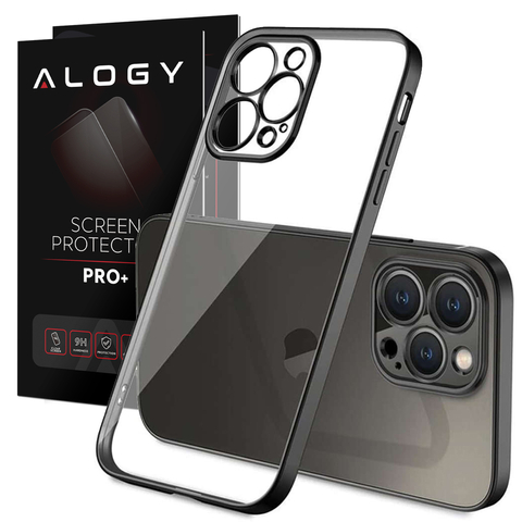 Alogy TPU Luxury Case mit Kameraschutz für Apple iPhone 13 Pro Schwarz und Klarglas