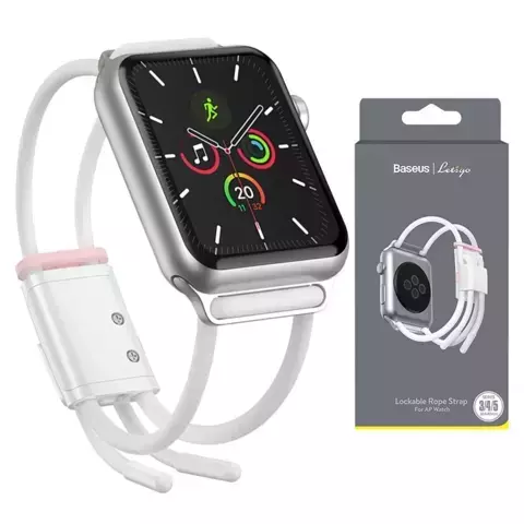 BASEUS Apple Watch Armband 3/4/5/6 / SE 38-40mm Weiß / Rosa