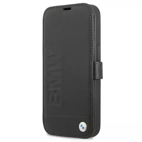 BMW BMFLBKP13SSLLBK Handyhülle für Apple iPhone 13 Mini 5.4" Schwarz/Schwarz Book Signature