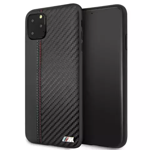 BMW BMHCN65MCARBK Hardcase für Apple iPhone 11 Pro Max schwarz/schwarz PU Carbon