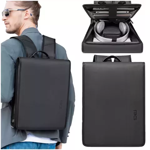 Bange Wasserdichter Rucksack, Laptoptasche, 14 Zoll, Stadtreise, 39,5 x 29,5 x 8 cm, für Arbeit, Schule, Flugzeug, Herren, Damen, schmal, Schwarz