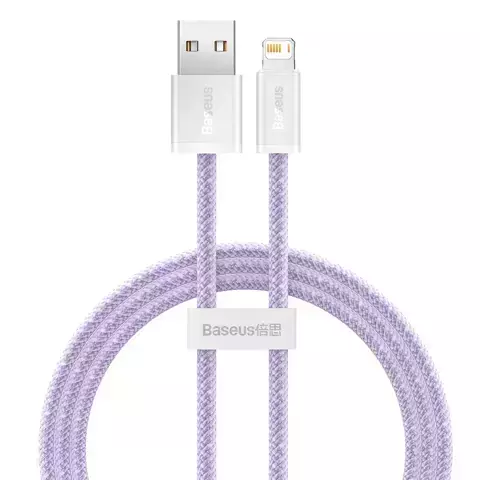 Baseus Dynamisches USB-zu-Lightning-Kabel, 2,4 A, 1 m (lila)