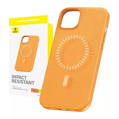 Baseus Fauxther Series Magnetische iPhone 15 Hülle (Orange)