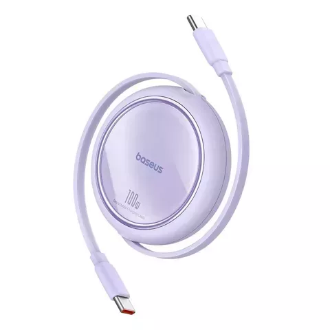 Baseus Free2Draw USB-C-auf-USB-C-Kabel, PD, 100 W, 1 m (lila)