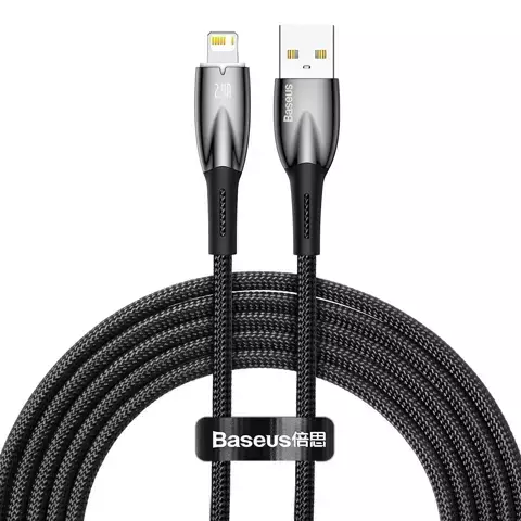 Baseus Glimmer Series Kabel USB-A - Lightning 480Mb/s 2.4A 2m Czarny