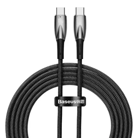 Baseus Glimmer Series Schnellladekabel USB-C 480Mbps PD 100W 2m Schwarz